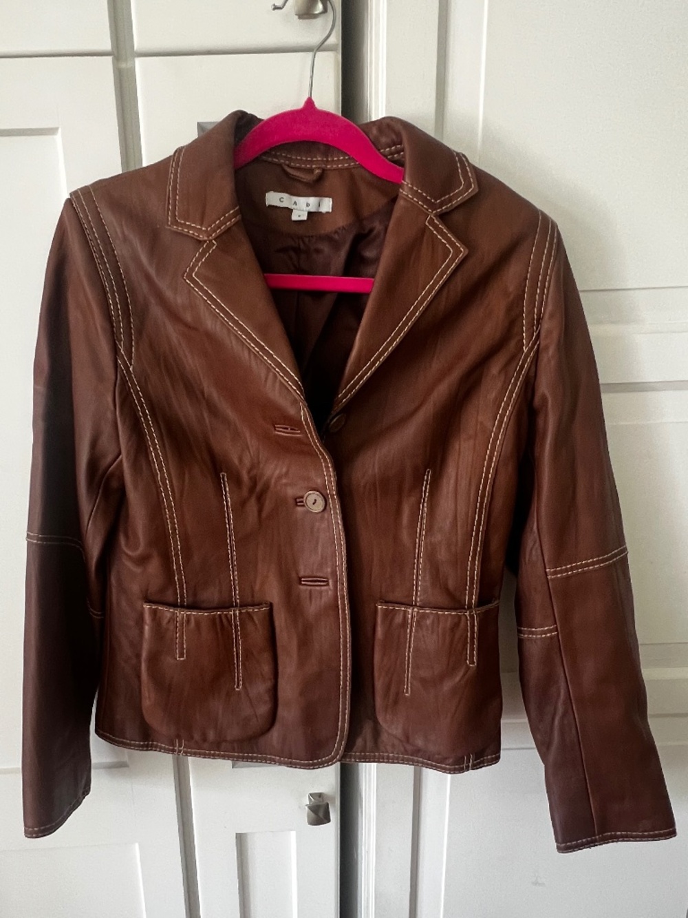 Vintage 100% Leather Brown Jacket